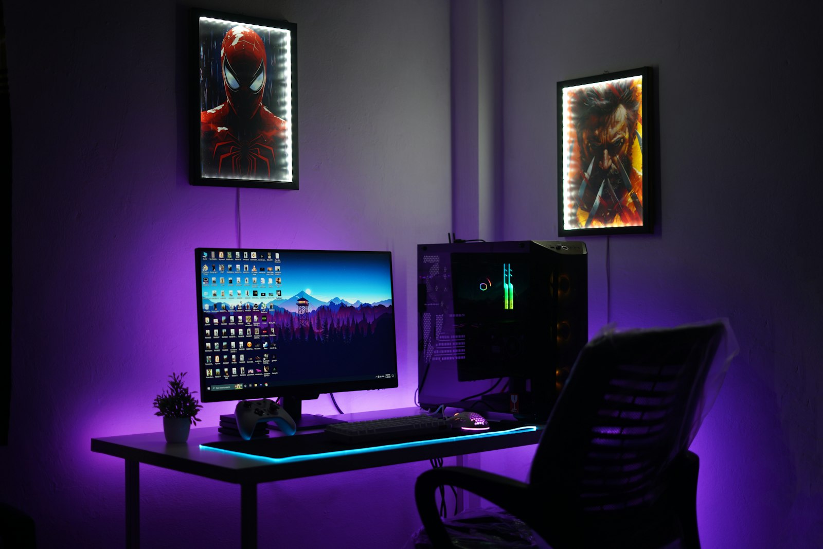 Controller and monitor setup used for route-testing boss order
